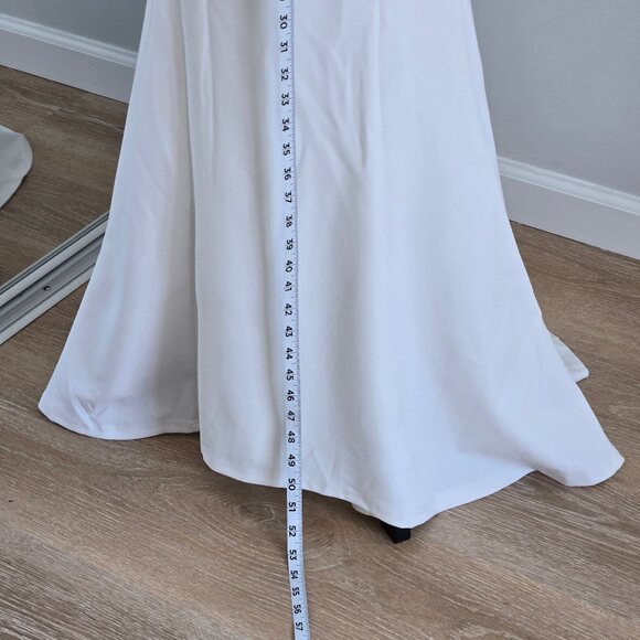 Lulus Forever Beloved White Mermaid Maxi Dress Small New With Tags Broken Zipper - Picture 9 of 17